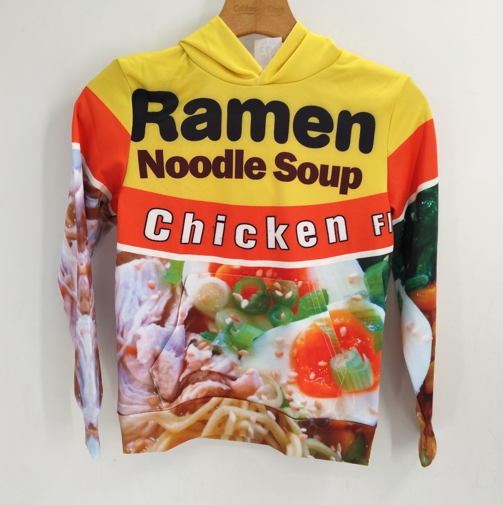 Ramen Chicken Noodle Soup Hoodie. ( Previously Worn, Check Pics) But So Cool 😎 - Picture 5 of 9